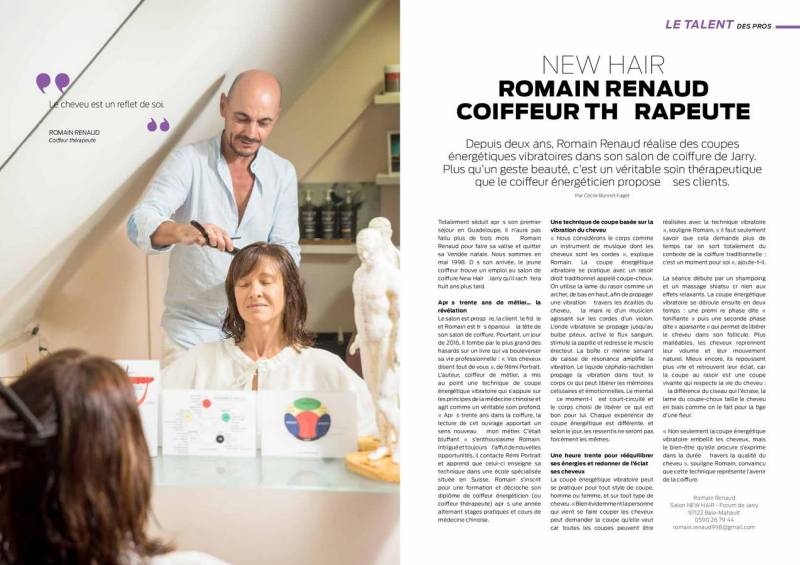 Sébastien Ledentu conseille le salon New Hair à la Guadeloupe